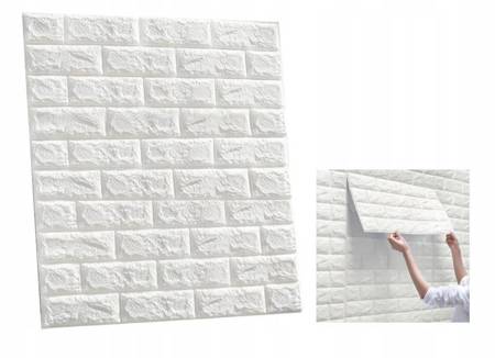 3d self-adhesive foam wallpaper - white brick