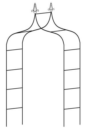 Ozdobna metalowa pergola ogrodowa łuk – 255 cm
